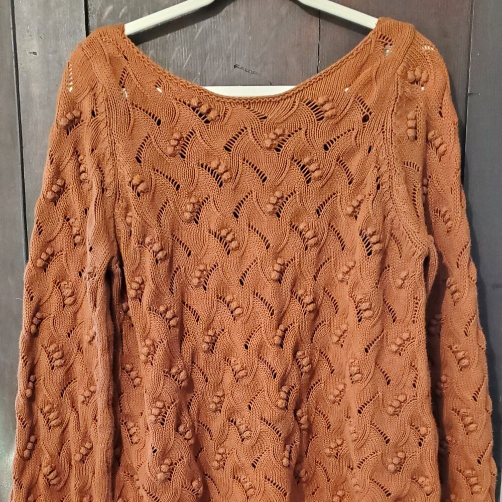 Sezane cotton bobble sweater M